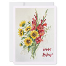 Acrílico de girasoles del cumpleaños floral glads 