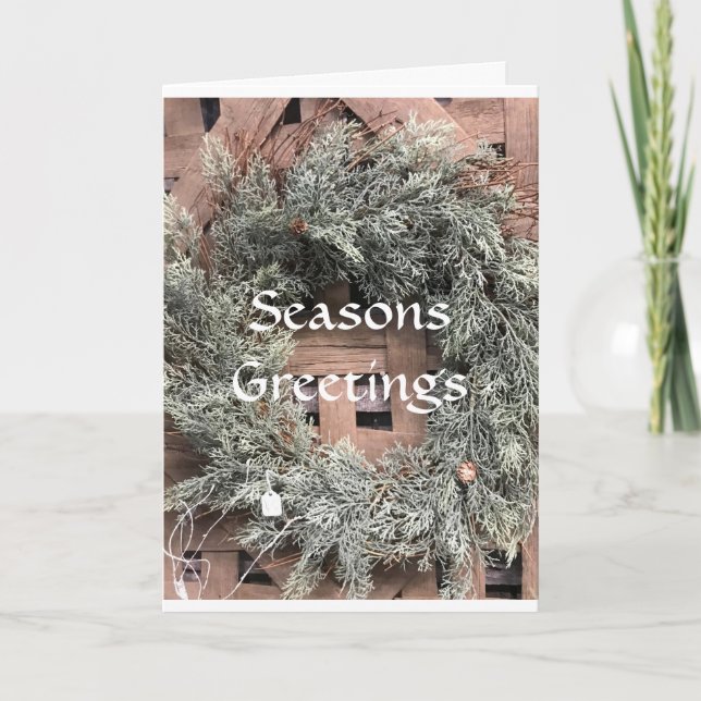 TARJETA FESTIVA **ACROSS THE MILES** AT CHRISTMAS HOLIDAY CARD (Anverso)