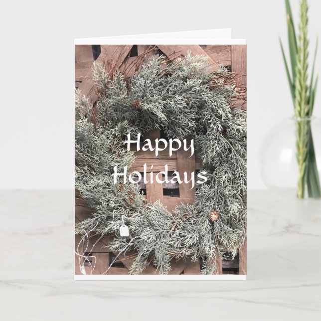 TARJETA FESTIVA **ACROSS THE MILES** AT CHRISTMAS HOLIDAY CARD (Anverso)