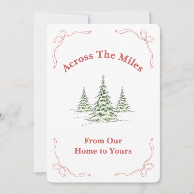 Tarjeta Festiva Across the Miles – Faith Inspired Christmas Card (Anverso)