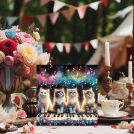 Tarjeta Festiva Acuarela capilar de arco iris para San Valentín