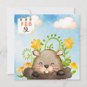 Tarjeta Festiva Acuarela de día de niebla