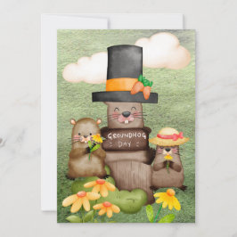 Tarjeta Festiva Acuarela de día de niebla