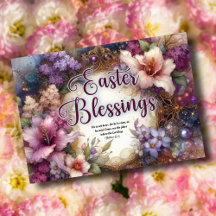 Acuarela Floral Pascua Bendiciones Cristianas