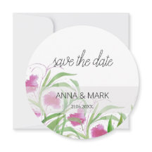 Acuarela floral rosa pintada a mano