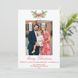 Tarjeta Festiva Acuarela Gracias a Dios por la foto tradicional