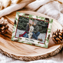 Acuarela Pine Ivory Winter Holiday One Photo