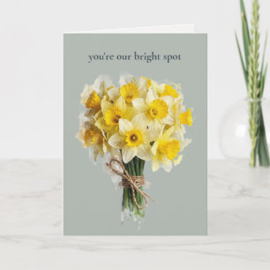 Tarjeta Festiva Acuarelas en Flor   Narciso Día de la Madre Modern