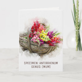 Tarjeta Festiva Acuarelas en Flor | Snapdragon Ingenioso Día de la