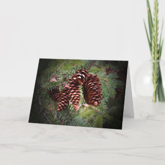 Tarjeta Festiva Acuerdo de Pinecone navidades