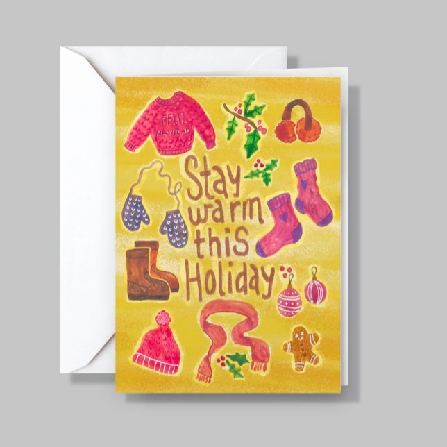 Tarjeta Festiva Add Logo Whimsical Warm Cozy Season Business (Subido por el creador)