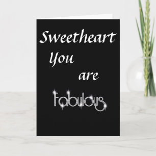TARJETA FESTIVA ADEMÁS, ERES "FABULOSO" Y "TE AMO"