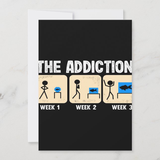 Tarjeta Festiva Adicción al acuario |Acuario colorido (Anverso)