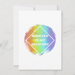 Tarjeta Festiva Adicto a mi recuperación
