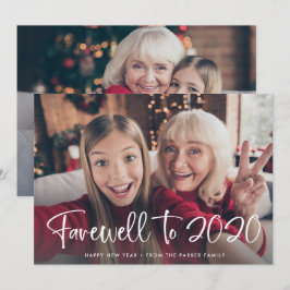 Tarjeta Festiva Adiós al 2020 | Feliz Año Nuevo 2021 Dos Fotos