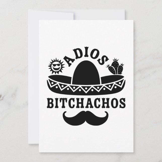 Tarjeta Festiva Adios Beaches Funny Cita (Anverso)