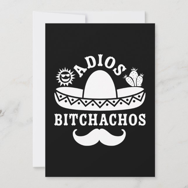 Tarjeta Festiva Adios Bitchachos Cinco De Mayo (Anverso)