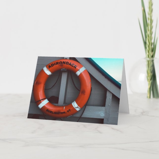 Tarjeta Festiva adirondack ferry lifesaver (Anverso)