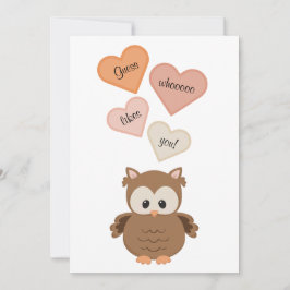 Tarjeta Festiva Adivina a quién le gustas. Día de San Valentín