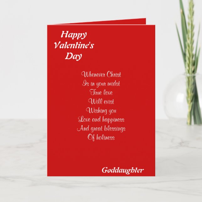 Tarjeta Festiva Adivina el día de San Valentín religiosa (Anverso)