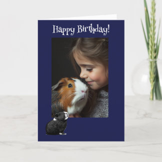 Tarjeta Festiva Adorable Guinea Pig Fun Photo Birday Card