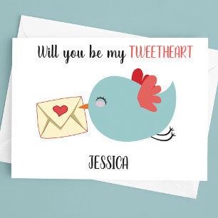 Tarjeta Festiva Adorable   Serás Mi Querido Valentín