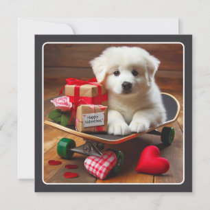 Tarjeta Festiva Adorable Valentine Puppy