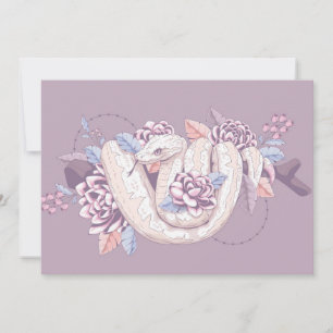 Tarjeta Festiva Adorables Personalizados Reptiles Serpiente envuel