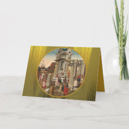 Tarjeta Festiva Adoración de la festividad magi por parte de Botti