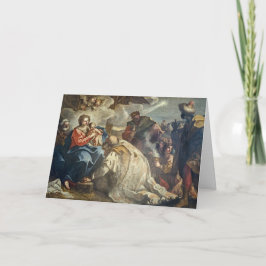 Tarjeta Festiva Adoración de la Santa Familia de la Natividad Magi