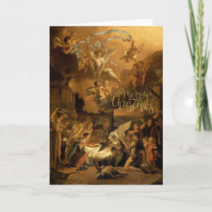 Tarjeta Festiva Adoración de los Navidades del Bella Artes de Past