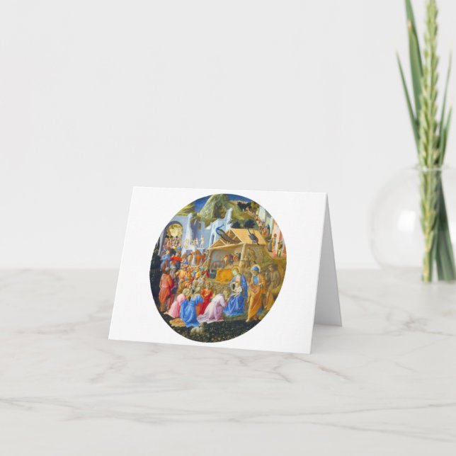 TARJETA FESTIVA ADORACIÓN DEL MAGI (Anverso)