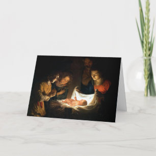 Tarjeta Festiva Adoración del Niño Jesús - Honorífico