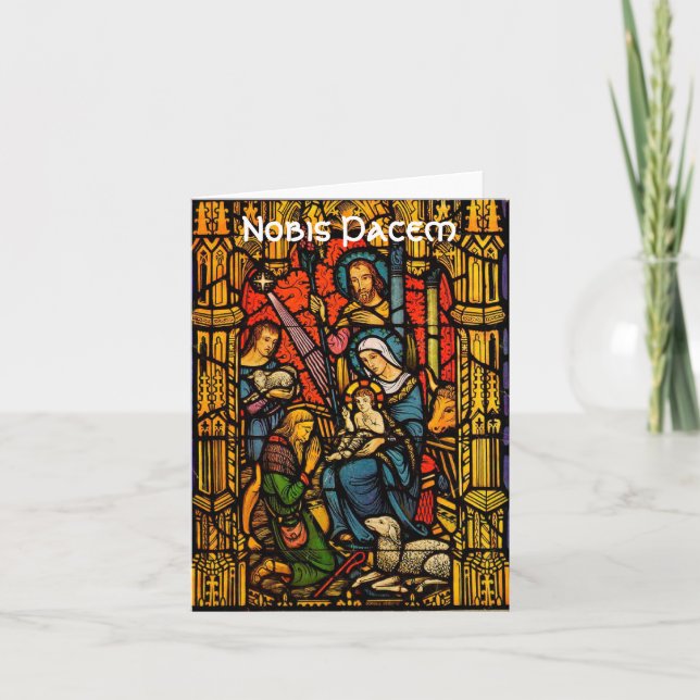 Tarjeta Festiva Adoración en vidrio (Anverso)