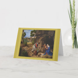 Tarjeta Festiva Adoración Giorgione de los Pastores