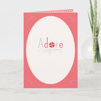 Tarjeta Festiva Adore usted