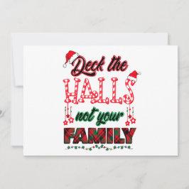 Tarjeta Festiva Adorna El Salón No A Tu Familia