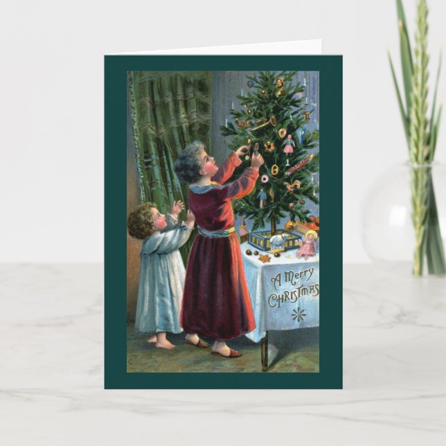 Tarjeta Festiva Adornamiento del árbol tablero (Anverso)