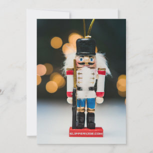 Tarjeta Festiva Adorno clásico de cascanueces de SlipperyJoe's nav