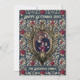 Tarjeta Festiva Adorno de familia de Berry Invierno Victoriano Got
