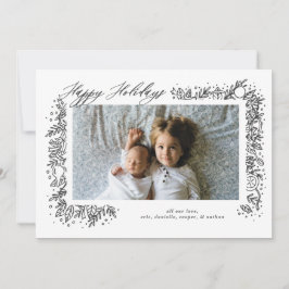 Tarjeta Festiva Adorno de guirnalda nostálgico bonito Fiesta