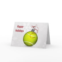 adorno de pelota de tenis Saludos Navideños