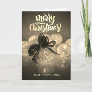 Tarjeta Festiva Adorno Navideño Elegante para el Árbol
