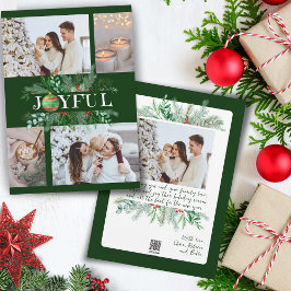 Tarjeta Festiva Adorno para padres felices Ornament 4 fotos Tarjet