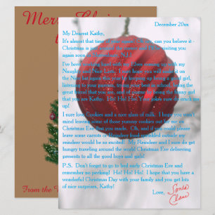Tarjeta Festiva Adorno Rojo de Cartas de Papá Noel