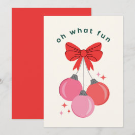 Tarjeta Festiva Adornos de lazo para niñas