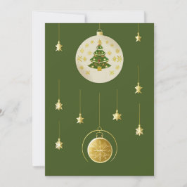 Tarjeta Festiva Adornos Navideños Festivos