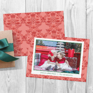 Tarjeta Festiva Adornos Navideños Festivos de Piña Foto