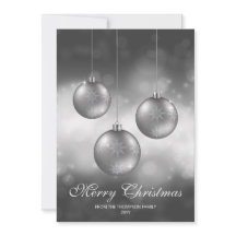 Adornos Navideños Gris Plateado Con Texto Personal