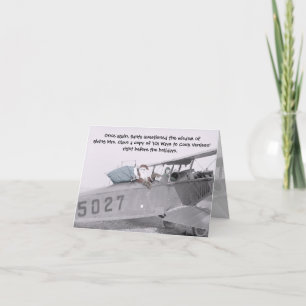Tarjeta Festiva ¡Aero Santa! -Tarjeta pequeña